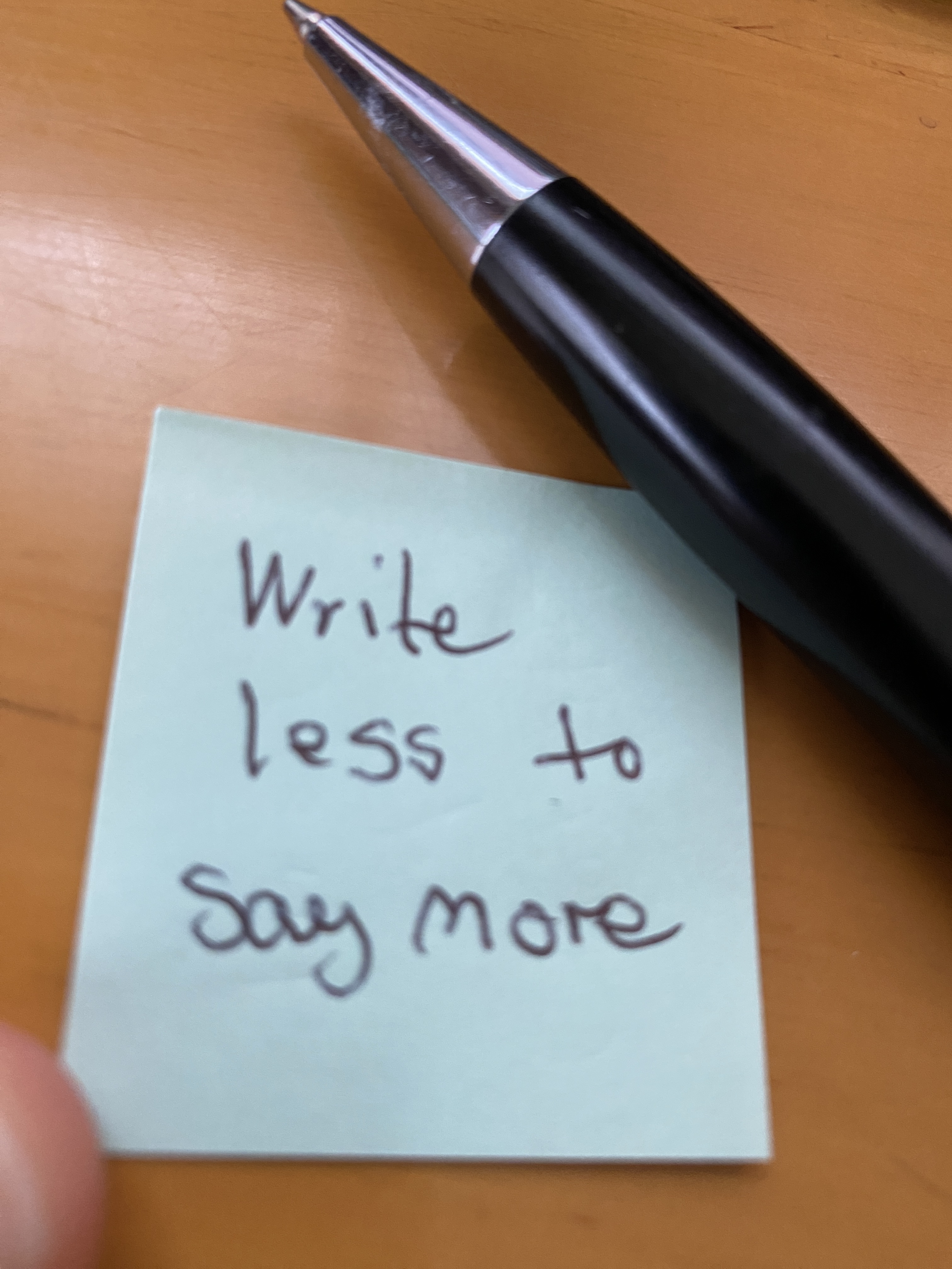 Less words more meaning